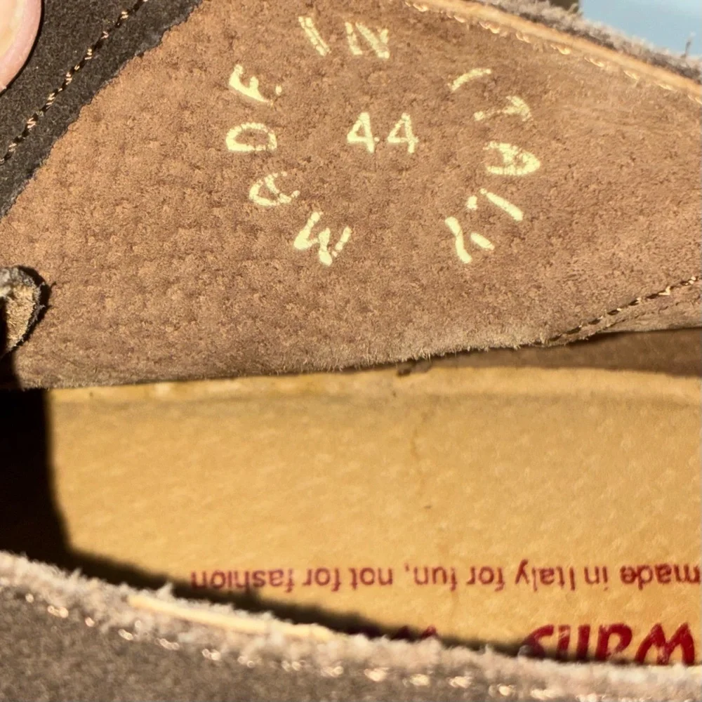 Wally Walker Men’s Desert Chukka Boots Size 44/Us 10.5-11 Made in Italy
